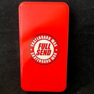 Nelk Boys Full Send Skateboard Wax with Solid Red Stashbox Tin Case NIB